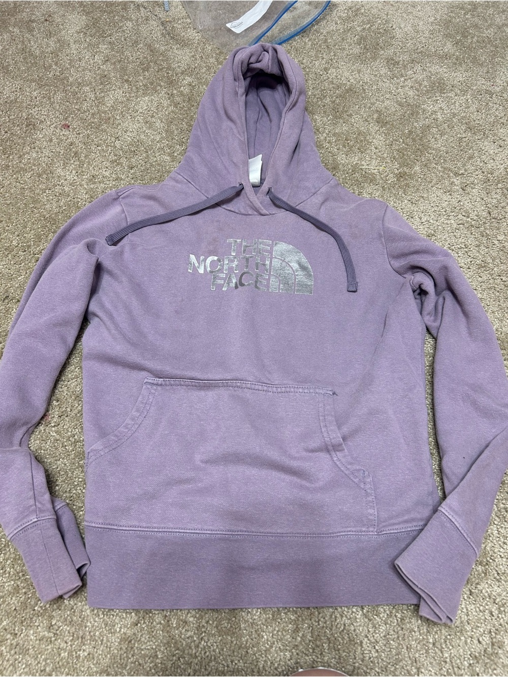 The North Face Lilac Crewneck Hoodie with Logo